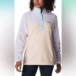 Columbia Benton Springs Half Snap Pullover Peach/Purple/Blue
